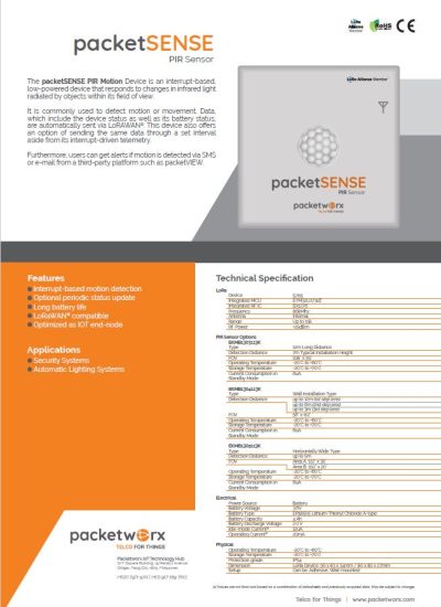 packetSENSE PIR sensor